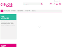 Tablet Screenshot of claudia-versand.de